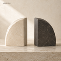 Aevrilo™ Caelis Two-Tone Stone Bookends – Set of 2