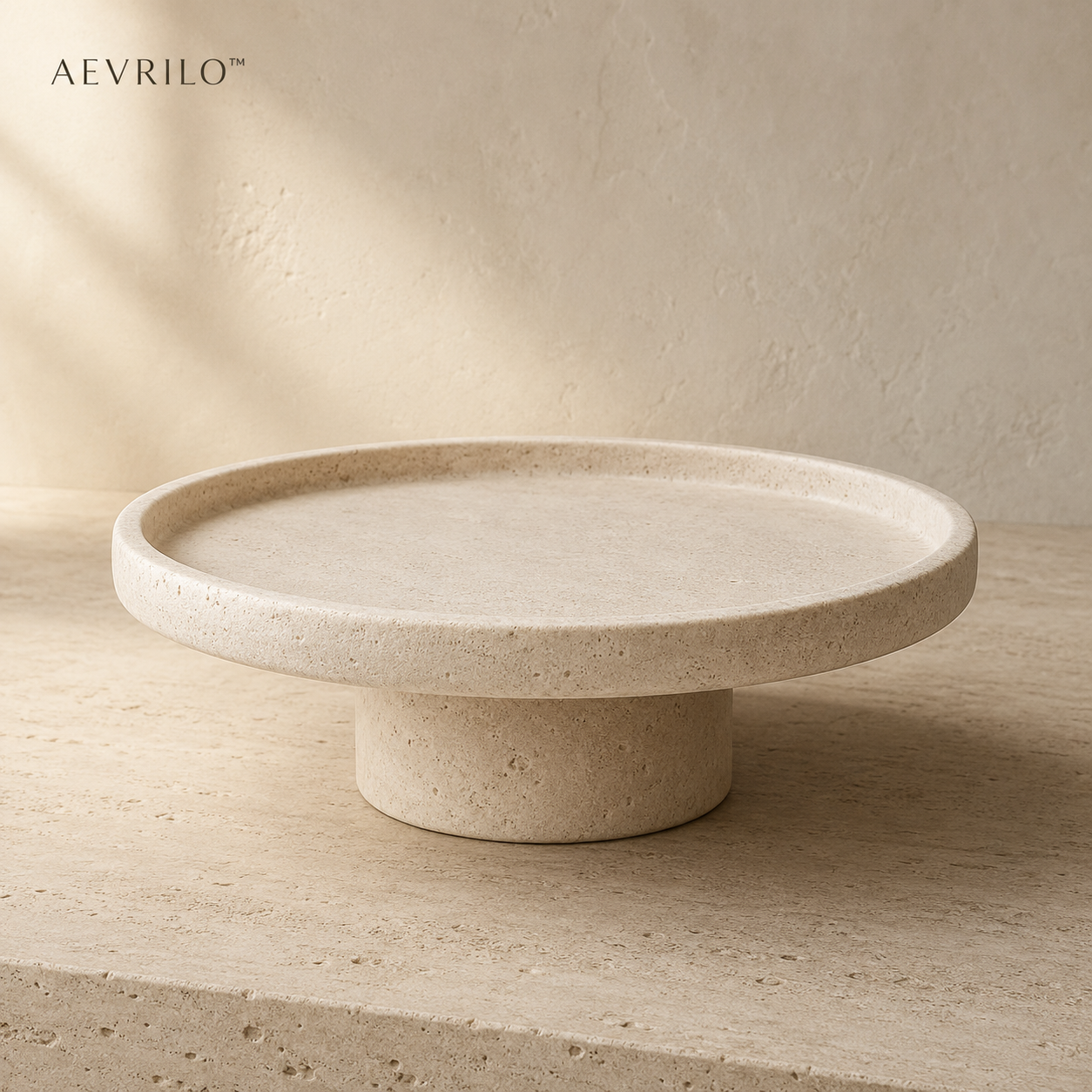 Aevrilo™ Sora Natural Stone Pedestal Tray